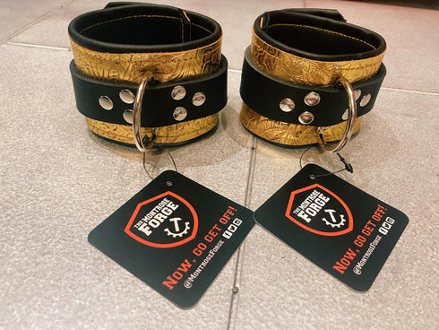 Locking Buckle Wrist Restraints - Metallic