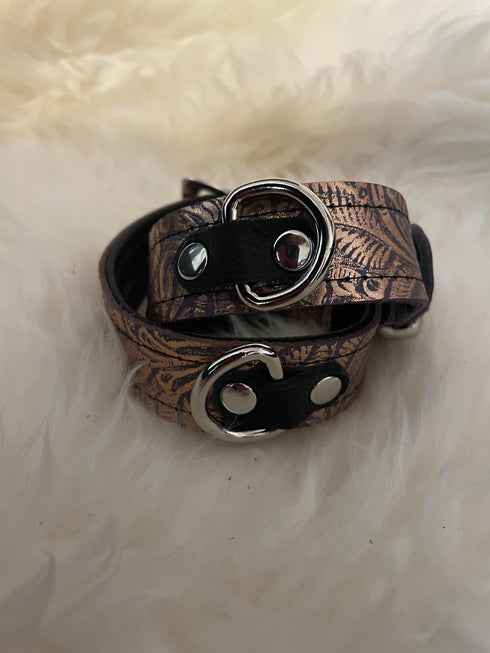 Thin Locking Buckle Ankle Restraints - Metallic