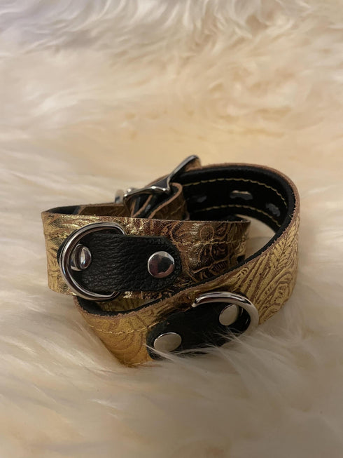 Thin Locking Buckle Wrist Restraints - Metallic