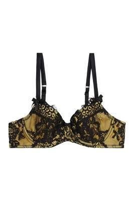Jaquelina Contrast Plunge Bra Core - Mustard
