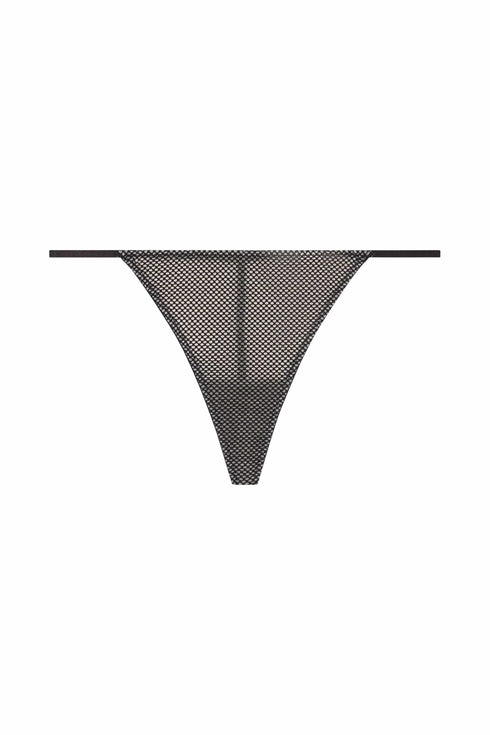 Kiss Me Deadly - Vidal Black Fishnet Thong