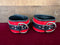 Locking Buckle Ankle Restraints - Red and Black