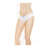 Low Rise Stretch Lace & Satin Panty White/Blue O/S