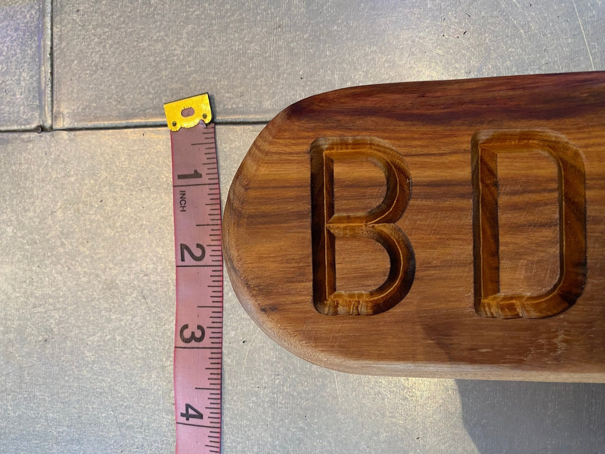 Small/Med Wooden Paddle - Canary Wood - 