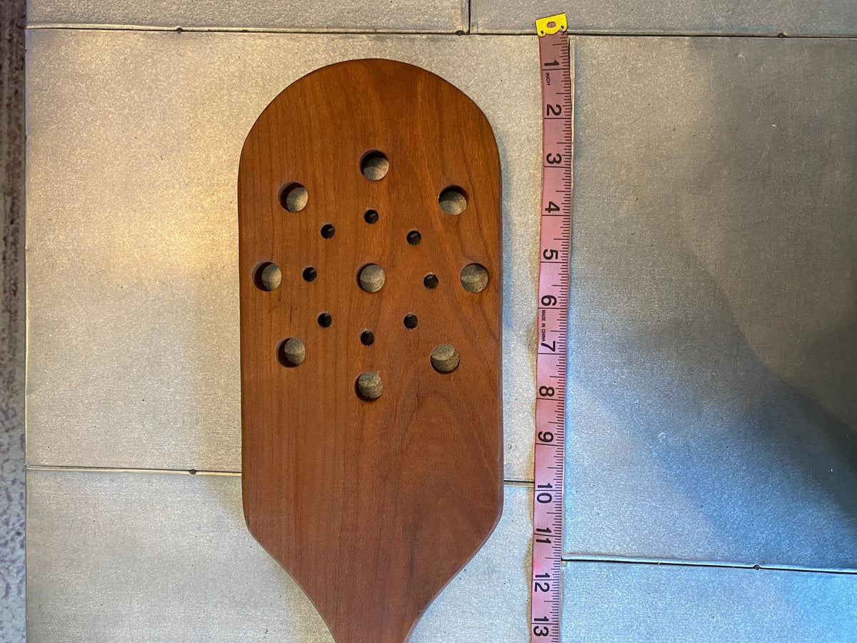 XXL Wooden Paddle - Cherry - Holes - Lilith’s Way – The Montrose Forge